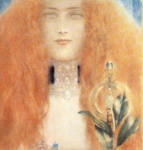 Fernand Khnopff_tête de femme