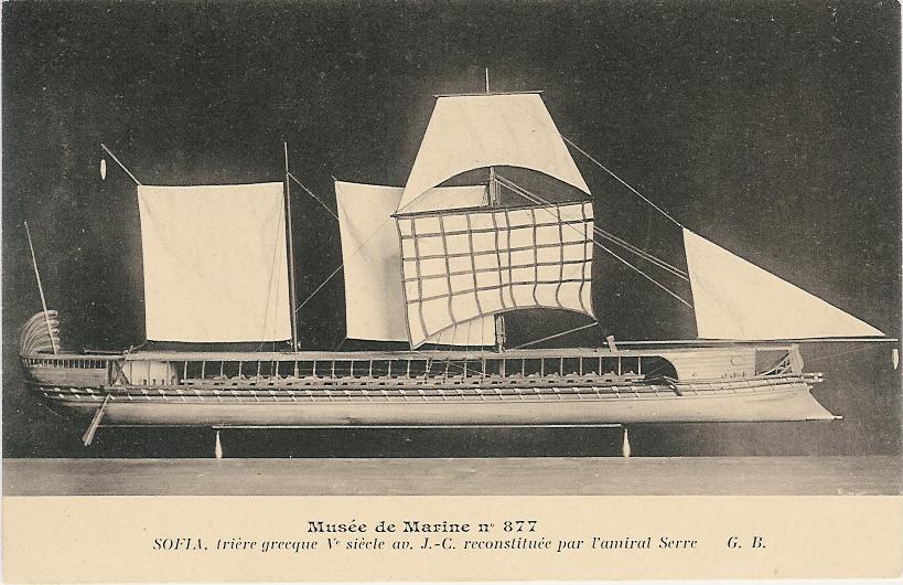 trière grecque - musée de la marine