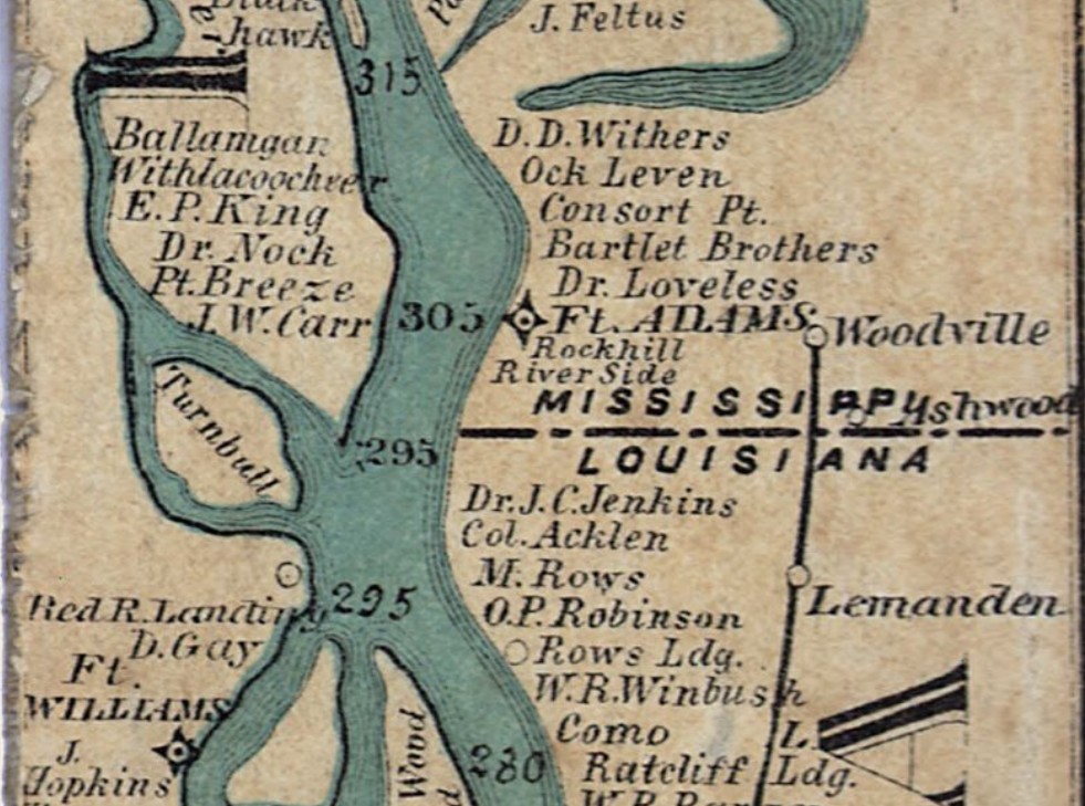 mississipi ribbon map