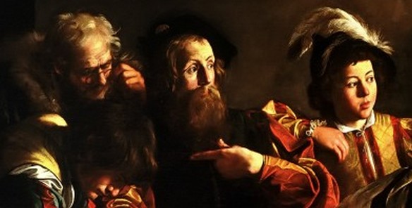 Caravage - La vocation de saint-Matthieu - détail