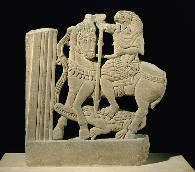Horus cavalier tuant le dieu Seth