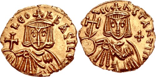 Léon V l'Arménien et son fils Symbatios Konstantinos