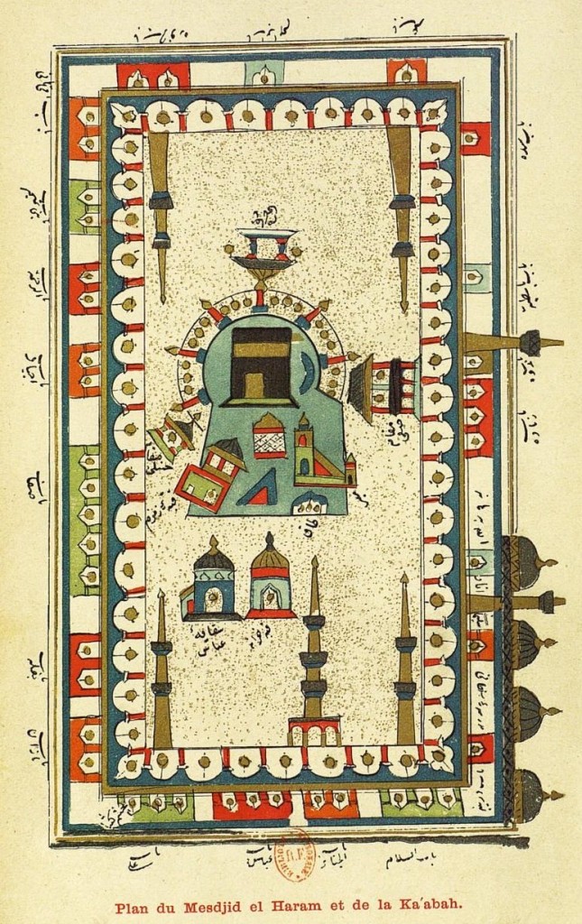 Plan du Mesjid el Haram et de la Ka'abah - Sefer Nameh - Relation du voyage de Nassiri Khosrau