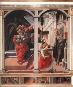 Filippo Lippi - Annonciation de la basilique San Lorenzo - Florence (1445-bois-175-x-183-cm)