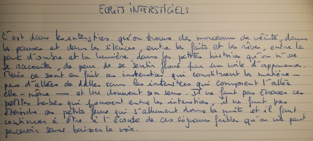 interstices