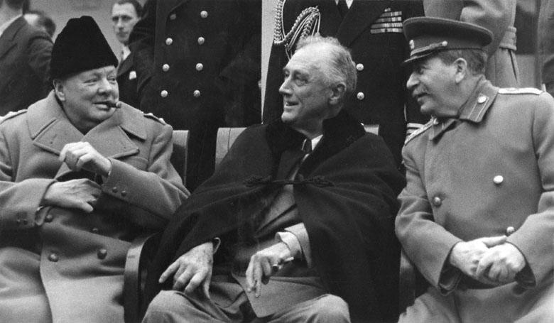 Churchill, Roosevelt et Staline
