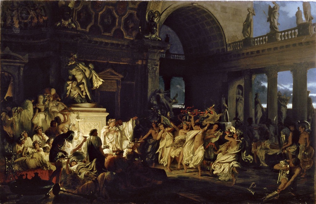 Henryk Siemiradzki - Orgie Romaine au temps de César (1872) - Musée Russe de Saint-Pétersbourg