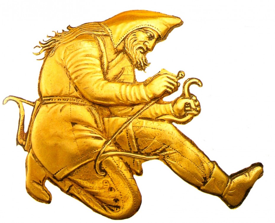Trésor de Kul-Oba, vase en électrum (détail archer) - Musée de l'Ermitage - Saint-Petersbourg
