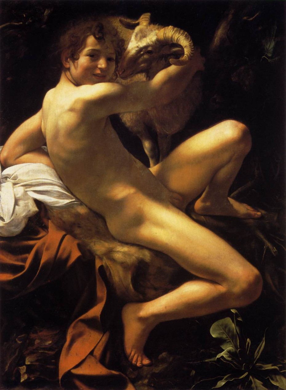 Michelangelo Merisi da Caravaggio - le jeune Saint Jean-Baptiste au bélier - 1602 - 129 x 95 - Rome, Musei Capitolini, Pinacoteca