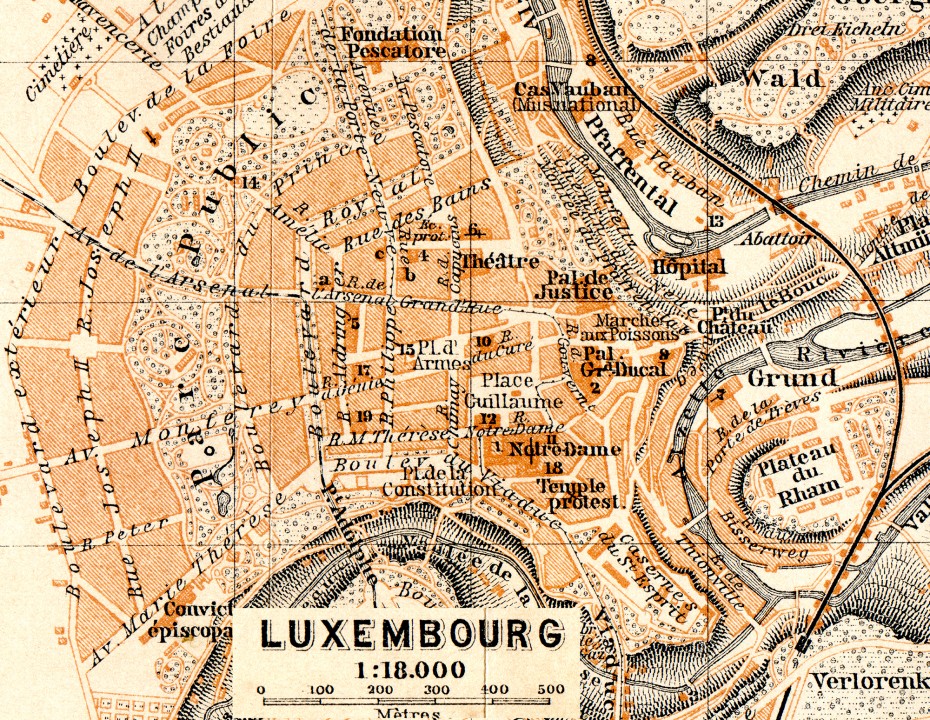 Carte ancienne de Luxembourg