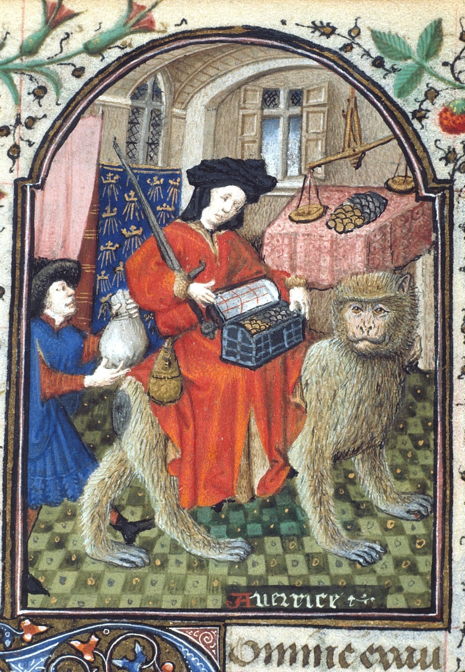 Heures de Dunois - Allégorie de l'avarice - 1436-1450 - British Library