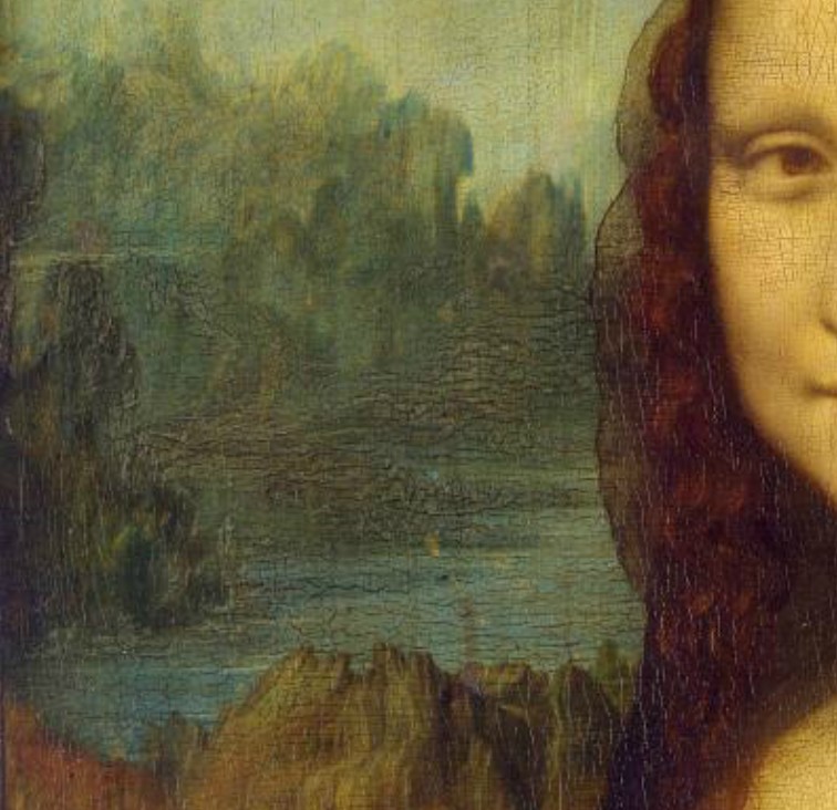 Leonardo da Vinci - La Joconde (1503-1506) - Paysage gauche - Le Louvre - Paris
