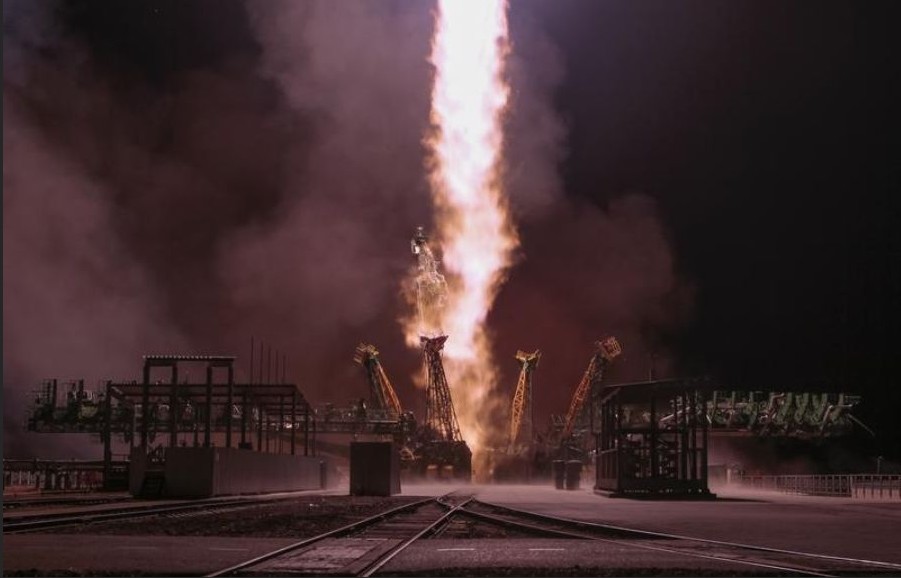 Fusée Soyouz TMA-15M à Baïkonour - 24 novembre 2014 - Photo © Shamil Zhumatov. Reuters