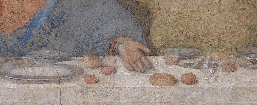 La cène (main gauche du Christ) - Leonardo da Vinci - 1494-1498 - Santa Maria delle Grazie - Milano