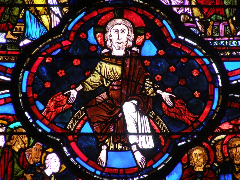 Le Christ de la Pentecôte - Vitrail de la Cathédrale de Bourges