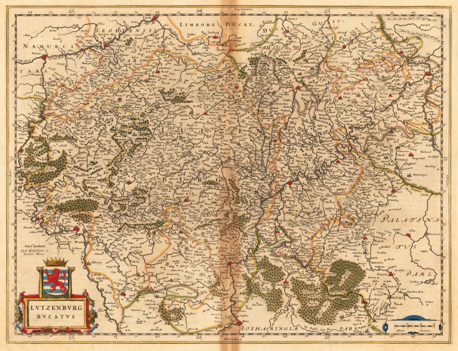 Carte ancienne du Grand-Duché de Luxembourg