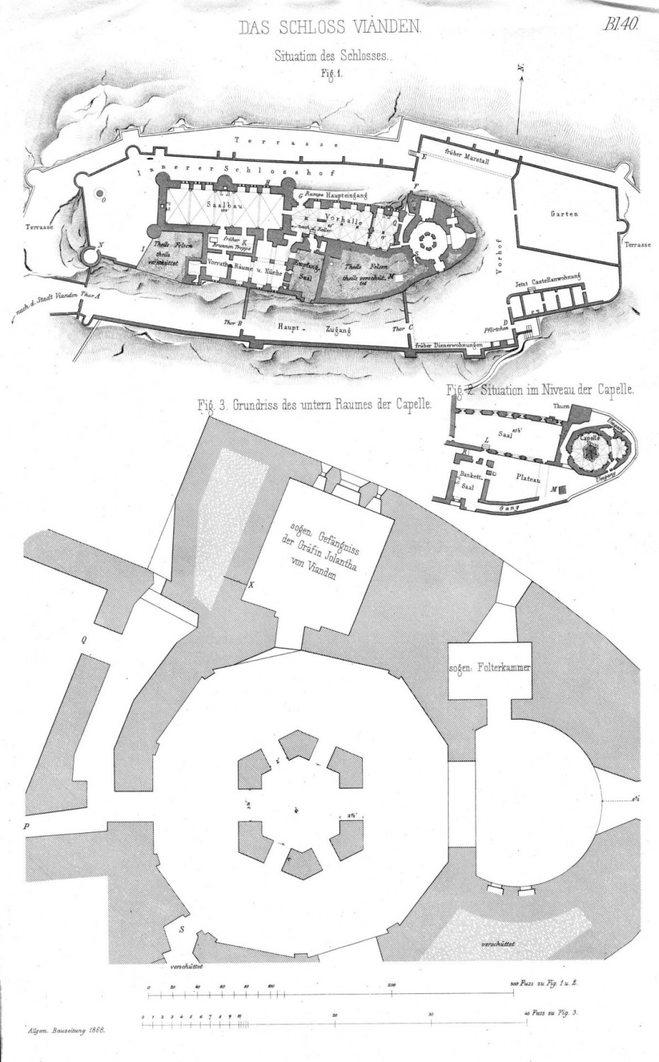 Plan du château de Vianden (Das Schloss Vianden)